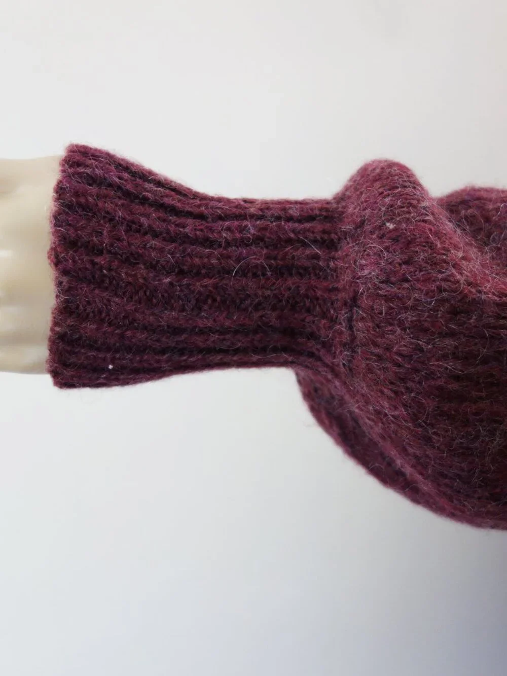 Free People Baltic Fair Isle Maroon Wool Alpaca blend Sweater (M) EUC